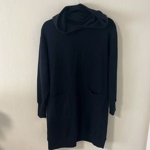 Black Hoddie Sweater Dress